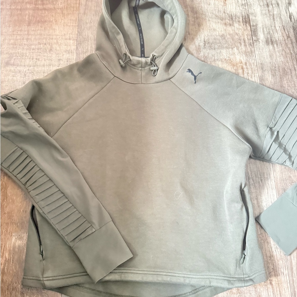Puma Army Green Pullover Sweatshirt